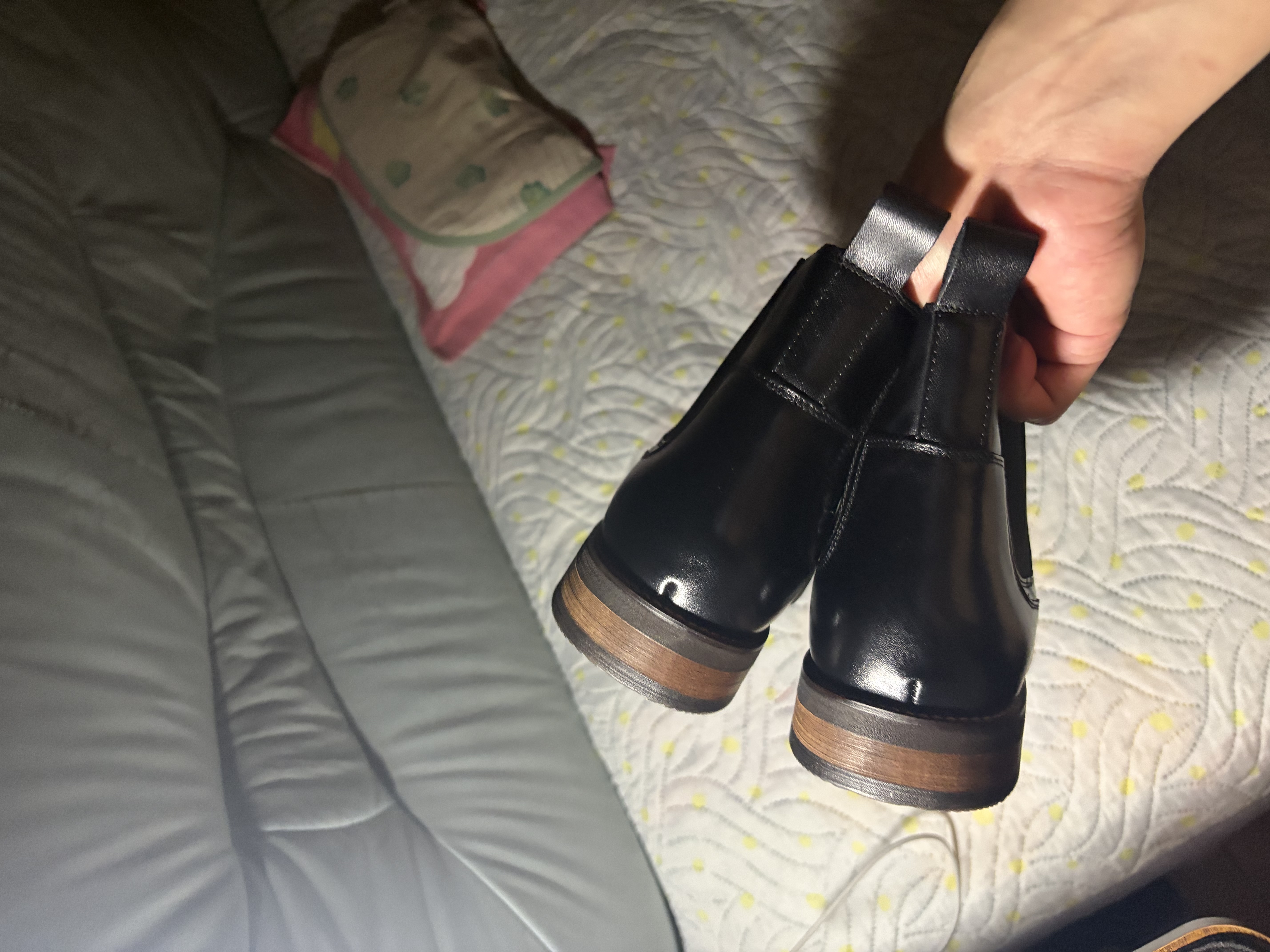 百丽男鞋牛皮商务休闲短筒靴新款切尔西烟筒靴A0927 黑单里2 42 实拍图