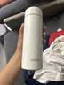 名创优品（MINISO）保温杯大容量女士高颜值316L不锈钢男款便携泡茶学生水杯子雪砂白 实拍图