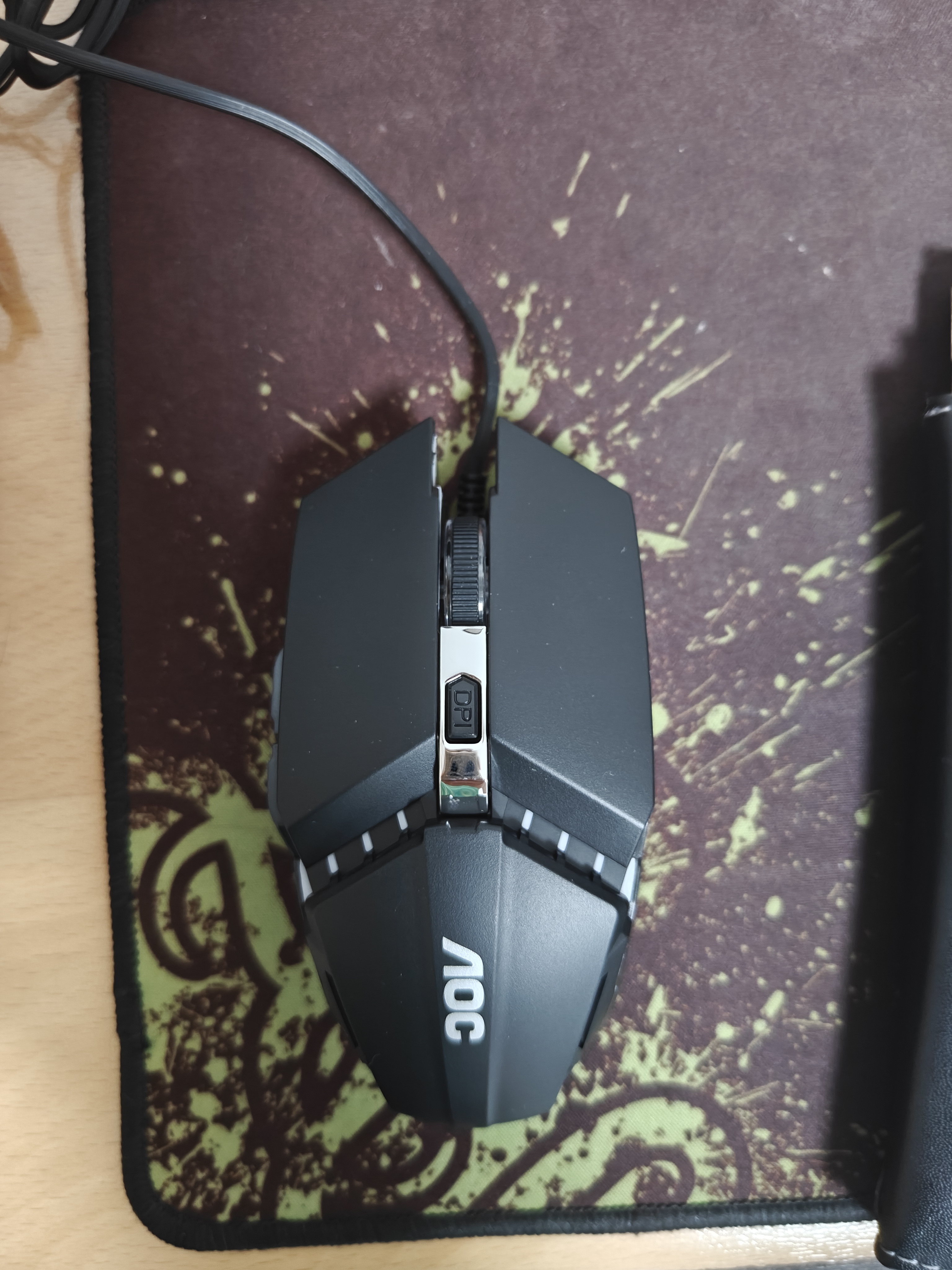 AOC KM410真机械手感键盘鼠标套装 有线104键键鼠套装键盘电竞游戏专用办公电脑通用 黑色混光 实拍图