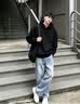 OEMG美式重磅硬挺卫衣男士秋冬新款纯色百内搭连帽衫外套保暖加绒上衣 黑色【高品质】 【90%买家选择】 XL [建议125-140斤] 实拍图