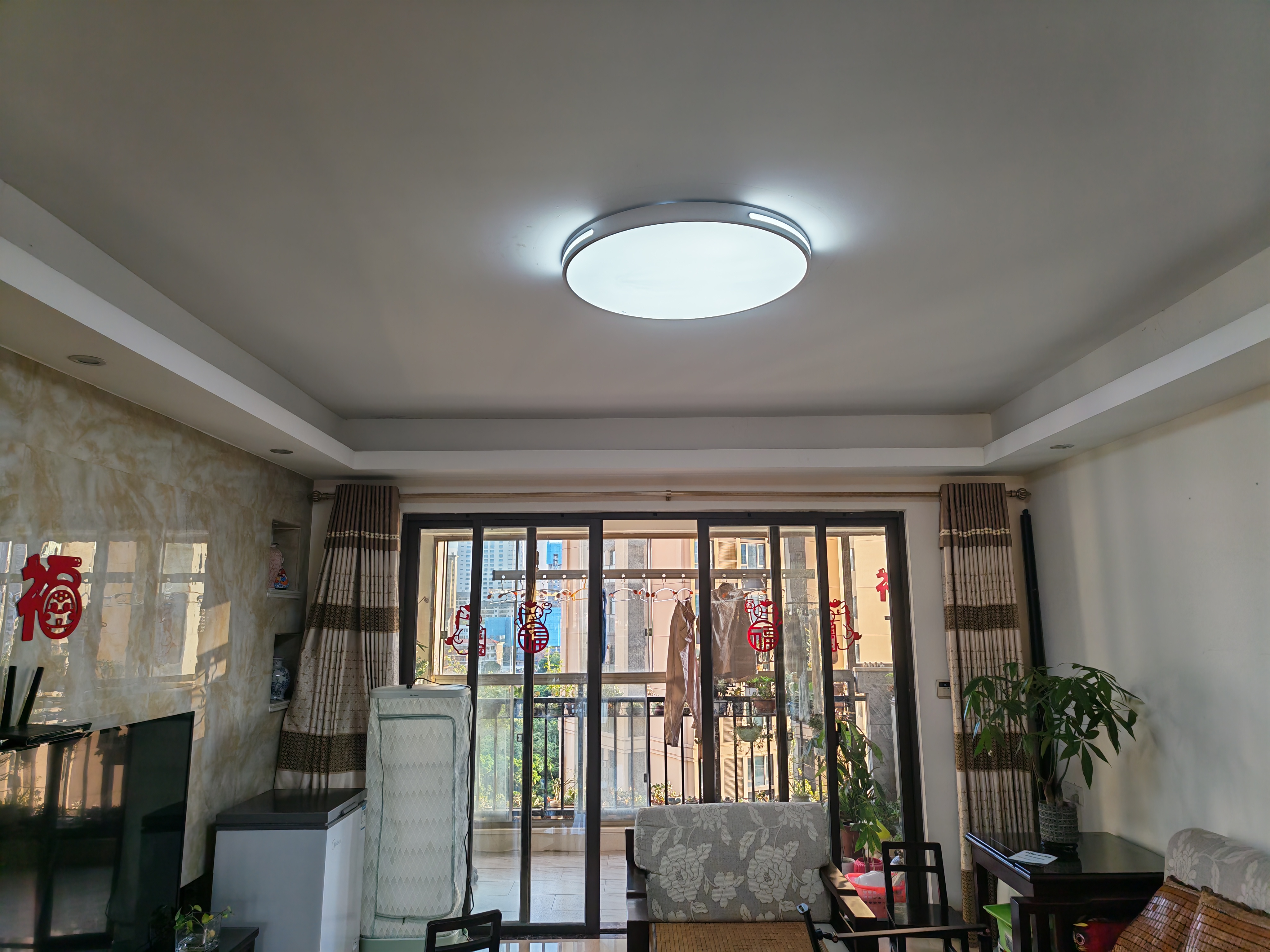 雷士照明全光谱led吸顶灯2025新款现代简约80cm客厅灯圆形餐厅卧室灯 圆 80CM 全光谱 96瓦 三色 实拍图