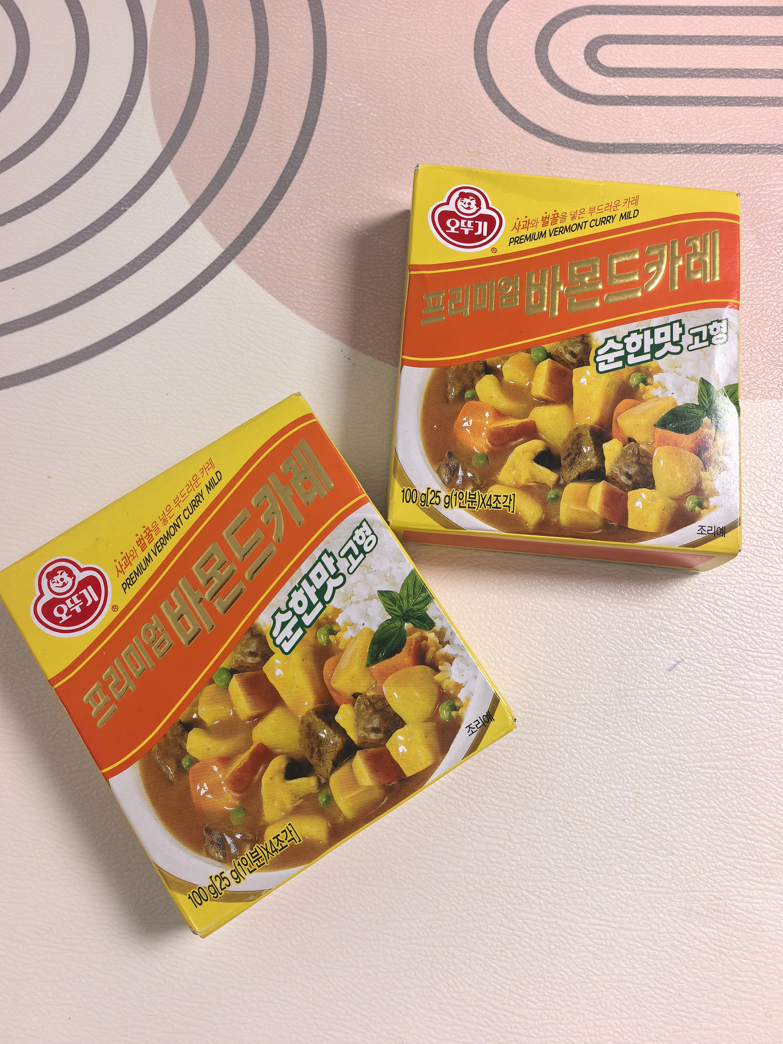 不倒翁苹果咖喱块100g（原味）*2盒  韩国进口 速食拌饭 块状咖喱调味料 实拍图