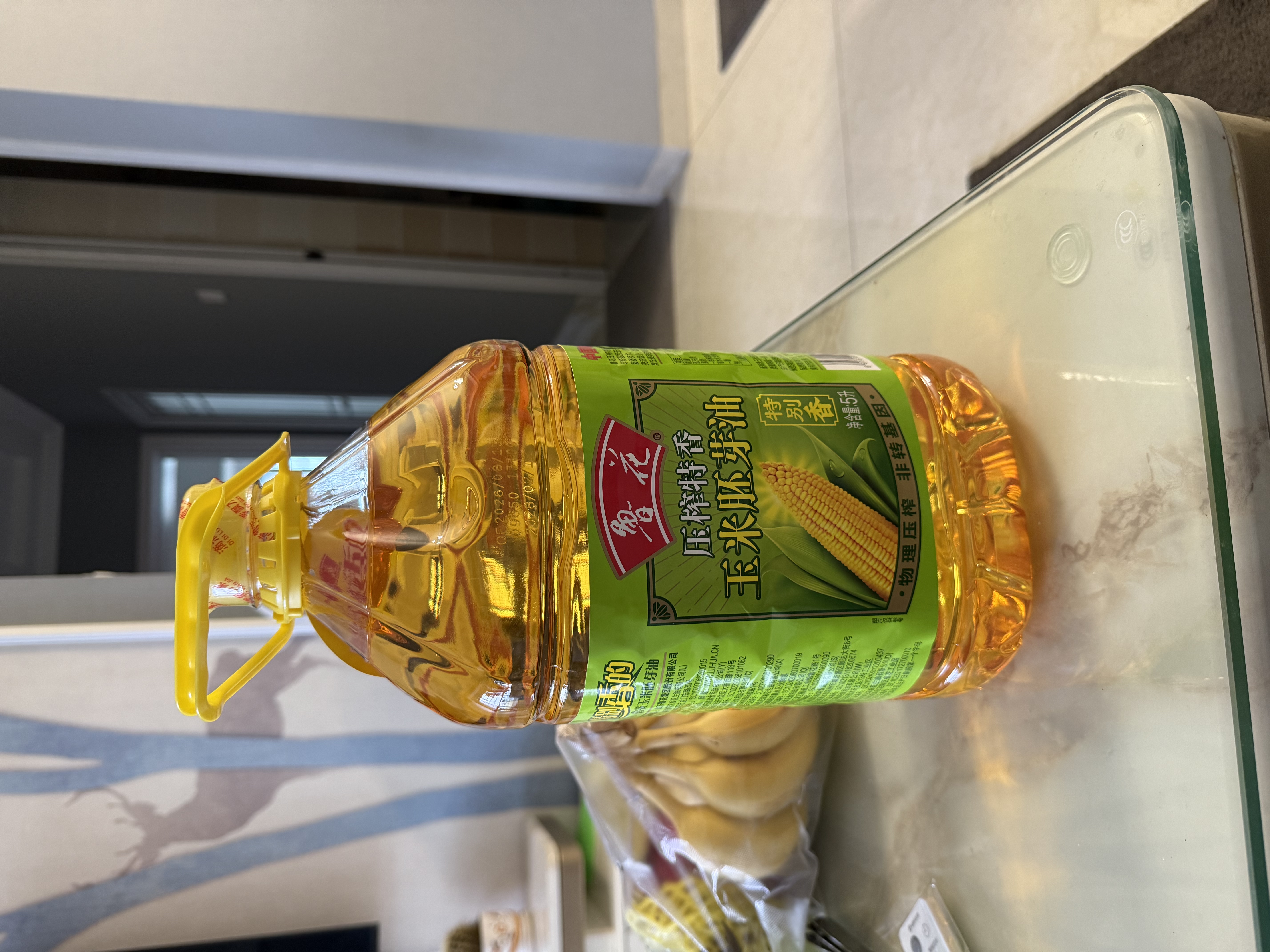 鲁花  食用油 压榨特香非转基因玉米胚芽油5L 实拍图