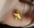 周六福海星足金999黄金耳钉女耳饰生日礼物计价AA096005 约0.7g 实拍图