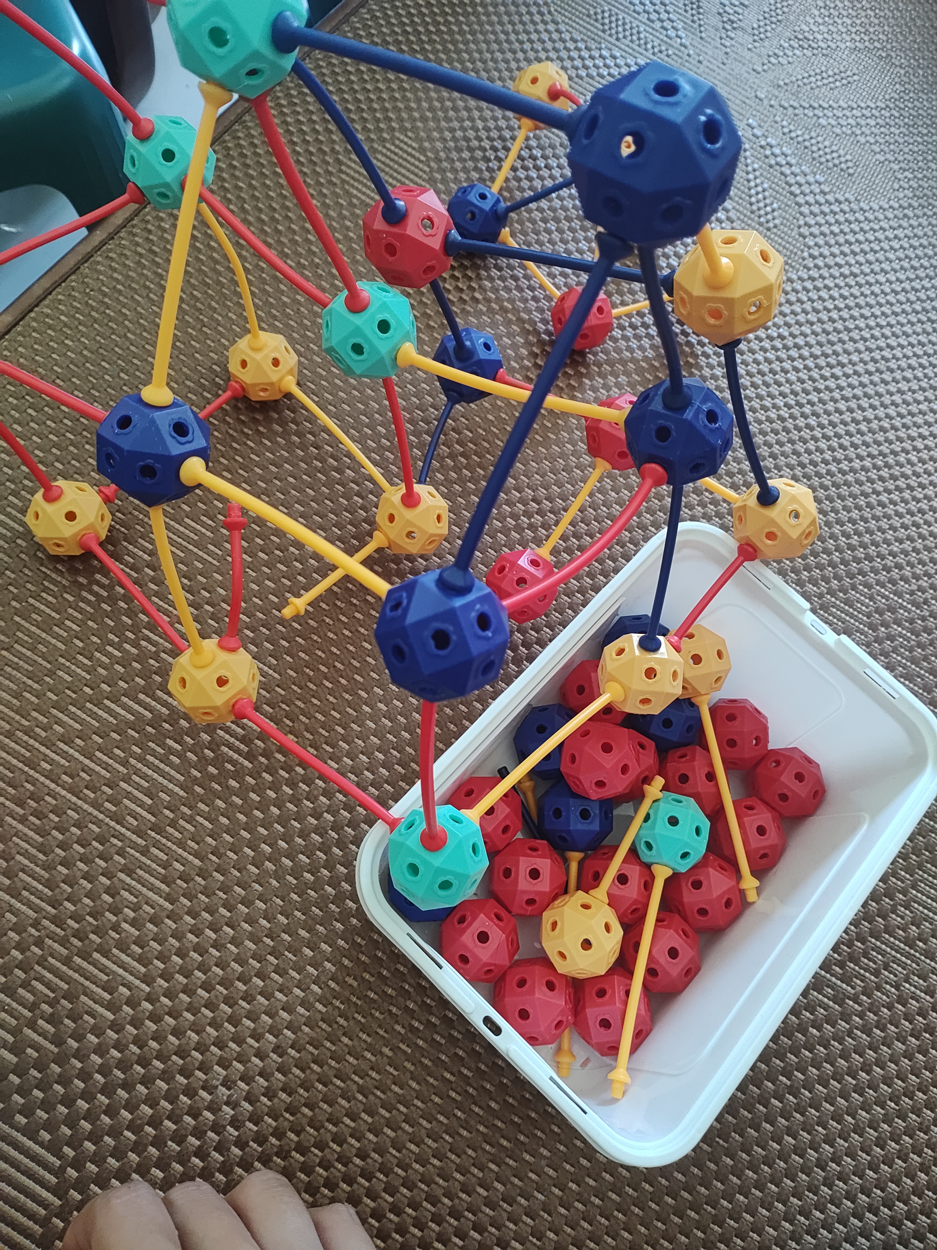 COODORA3D百变插珠立体几何拼插玩具积木拼装颗粒串珠儿童益智玩具男 实拍图