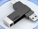 ThinkPad联想Thinkbook 128GB Type-C USB3.1 U盘 读速150MB/s 手机电脑 双接口 u盘办公商务优盘BU100 实拍图