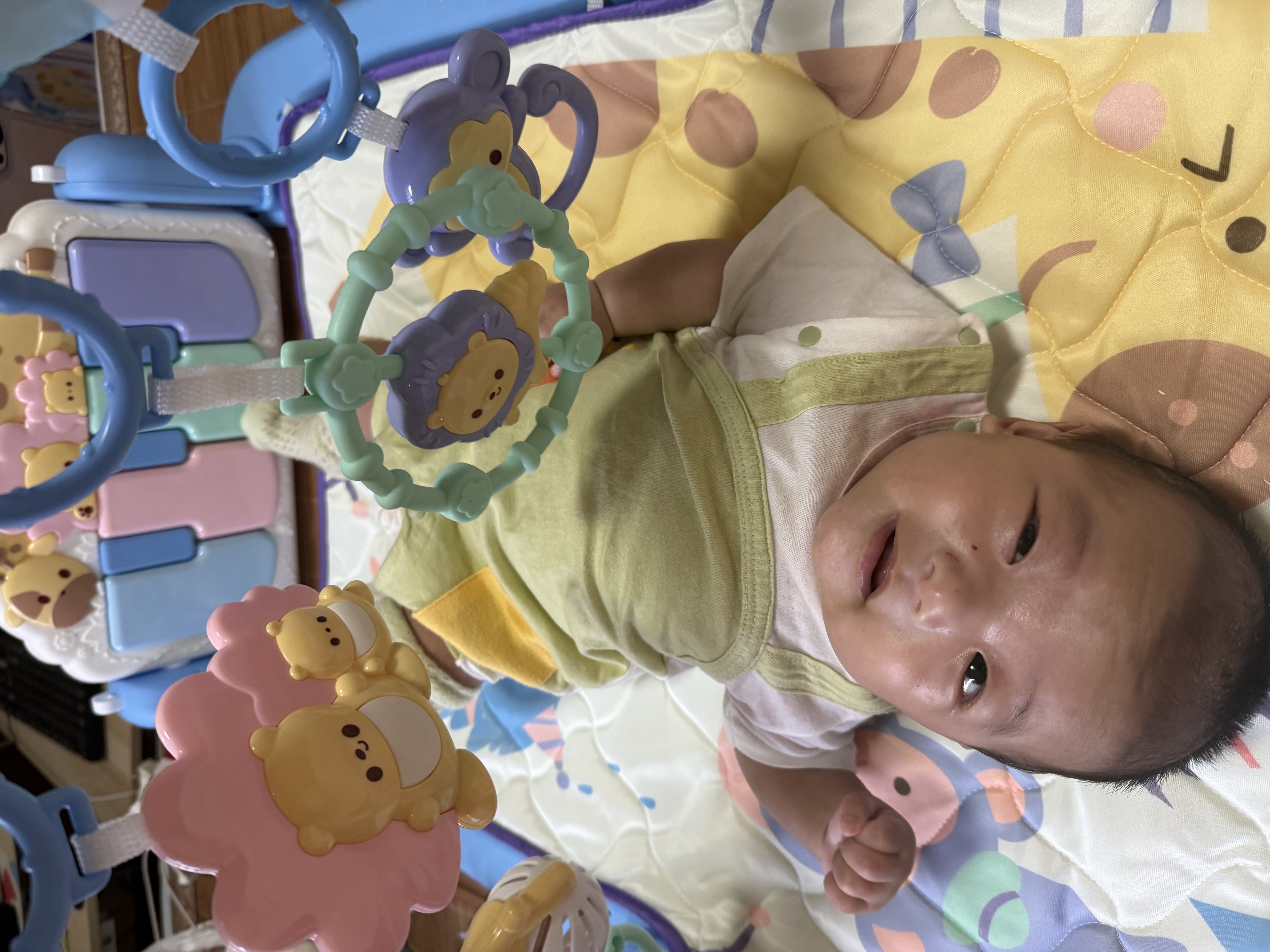 澳贝（auby）婴幼儿童玩具健身架进口乳胶脚踏钢琴新生儿见面礼盒满月百日礼物 实拍图