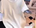 京舒然纯棉10A抑菌新疆棉女士短袖T恤圆领透气可外穿打底衫t恤白色XL 实拍图