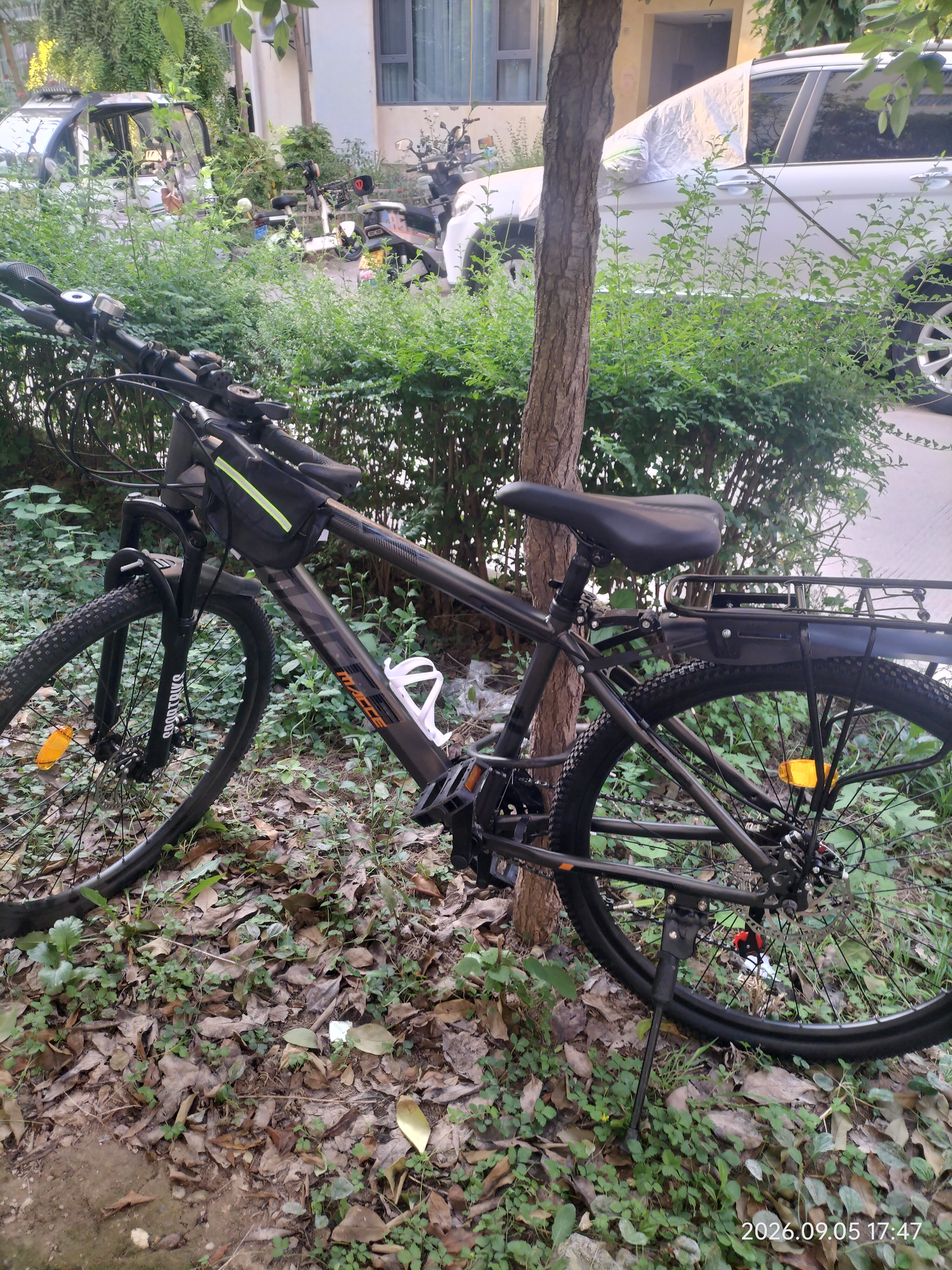 欧时捷山地自行车男女成人变速减震学生代步单车 MX530-旗舰版-辐条轮消光灰 26英寸 21速 实拍图