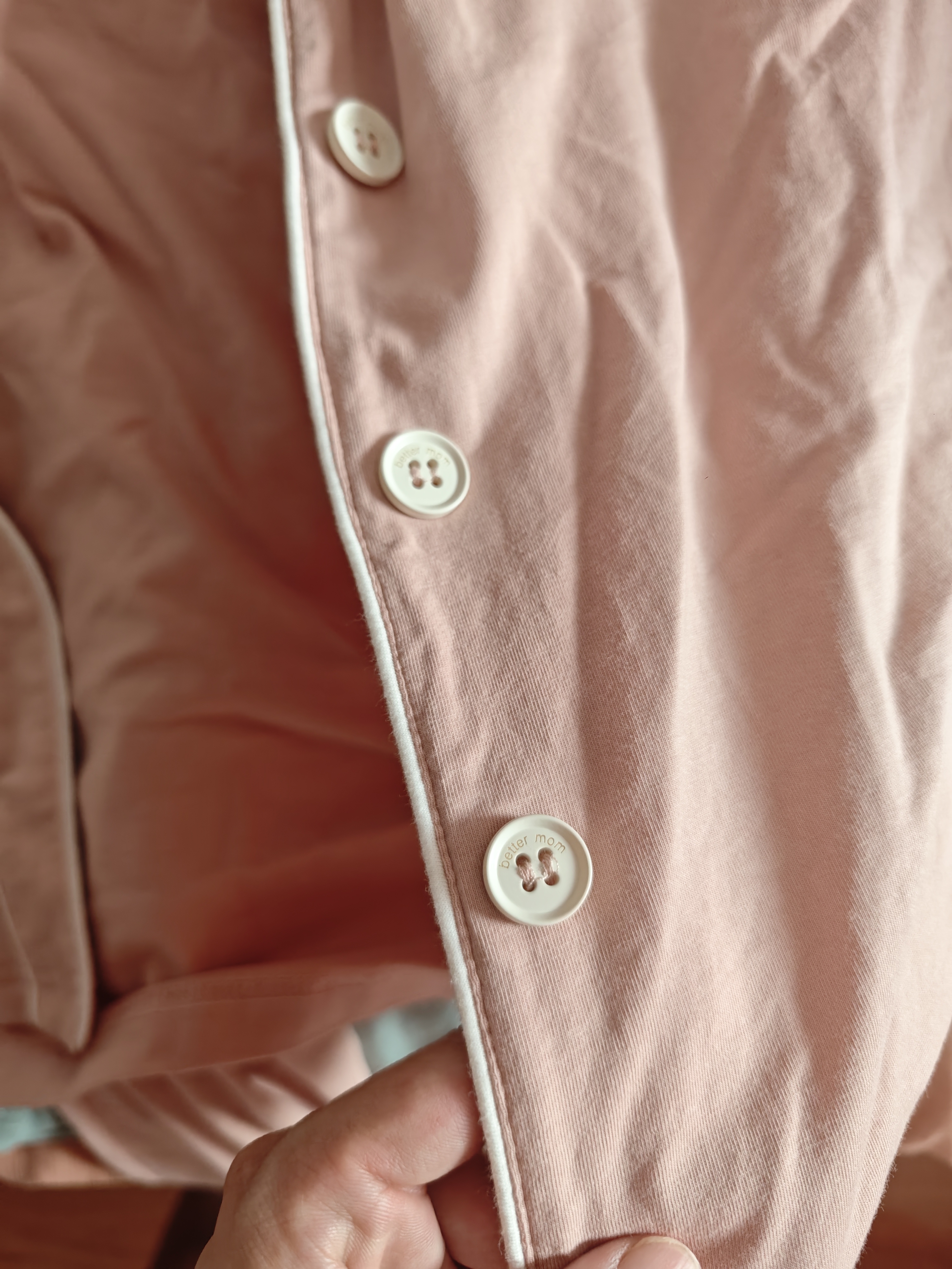 十月结晶月子服产妇春秋棉产后孕妇睡衣哺乳家居服套装 粉 M码 实拍图