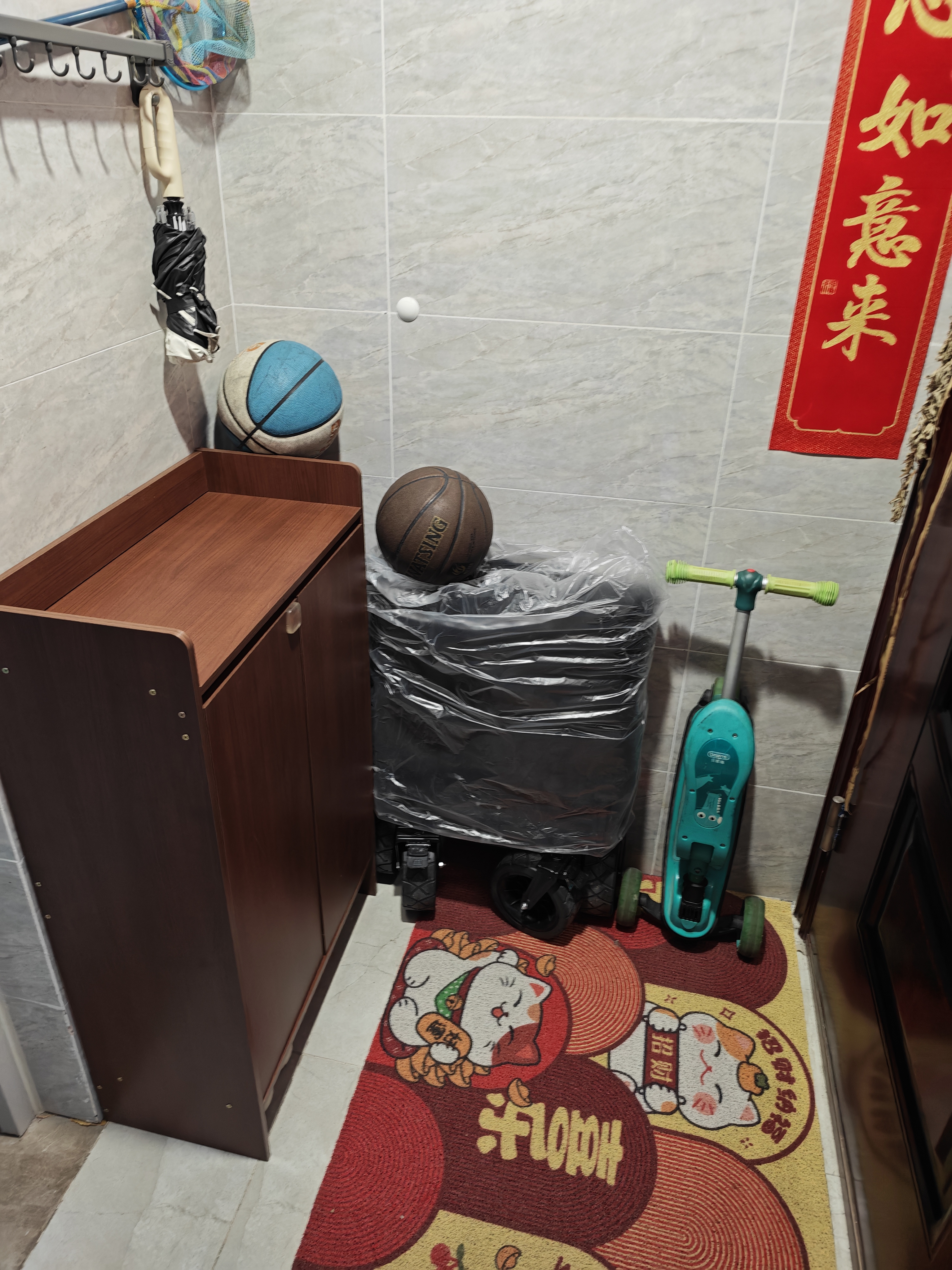 舒宜雅私鞋柜小户型家用门口入户玄关柜2026新款多层收纳柜一体靠墙鞋架子 热销【两门款】胡桃色60*30*100cm 实拍图