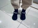 百丽 童鞋冬季女童靴子儿童加绒袜子靴保暖时装靴 黑色33码 实拍图