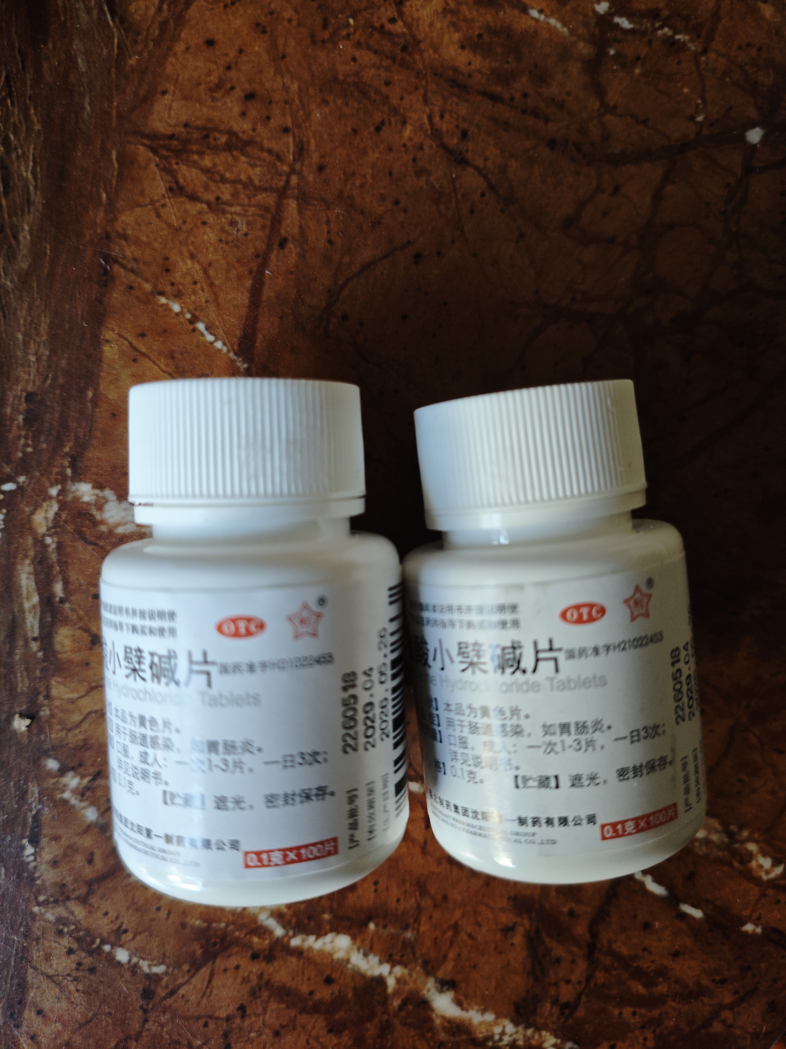 4盒装东北制药  黄连素 盐酸小檗碱片 100片用于肠道感染胃肠炎 实拍图