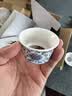 不拙羊脂玉瓷功夫茶具配件茶叶过滤组描金青花缠枝莲公道杯茶漏三件套 实拍图
