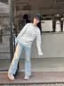 女童假两件T恤春秋2026新款休闲长袖打底衫大童秋装百搭圆领上衣 浅灰色【假两件打底衫】 170 实拍图