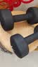 Keep哑铃男女健身家用彩色浸塑环保手铃亚铃肌肉训练墨灰色5kg*2 实拍图