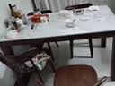 源氏木语实木岩板餐桌小户型餐厅饭桌北欧简约餐桌胡桃色1.4m+4餐椅京享家 实拍图