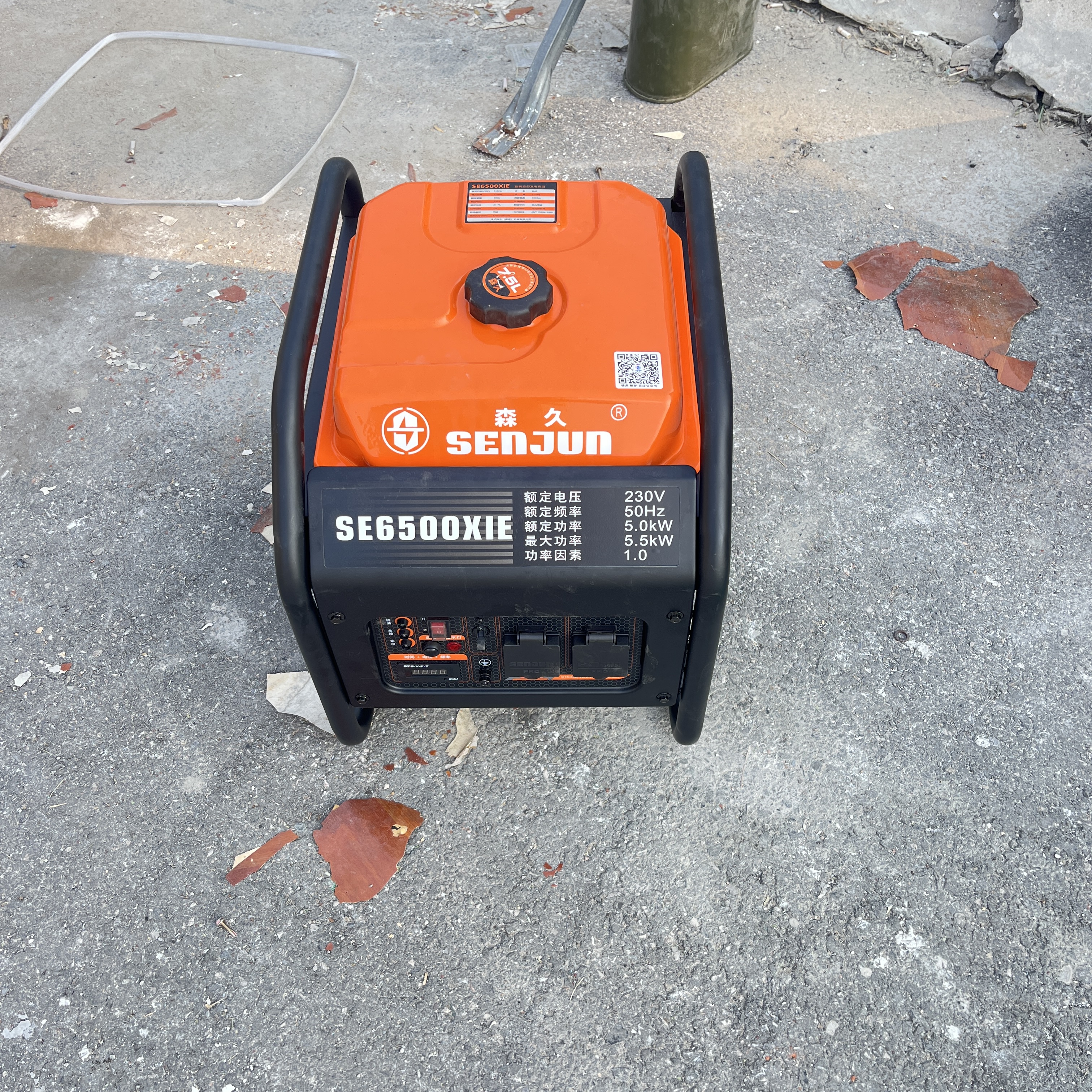 森久汽油发电机220V/5.5KW大功率小型户外家用便携应急SE6500XIE 实拍图