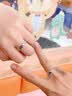 DR情侣对戒一对铂金钻石钻戒送女友送老婆礼物求婚戒指结婚纪念日 心心相印一对+证书+礼盒 默认开口可调节大小 实拍图
