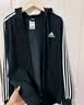 adidas休闲舒适三条纹立领夹克外套卫衣男装秋季阿迪达斯轻运动 黑色/白（推荐选大一码）   M 实拍图