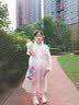 牧萌儿童雨衣男童学生上学专用带书包位女童防雨服幼儿园雨披 实拍图