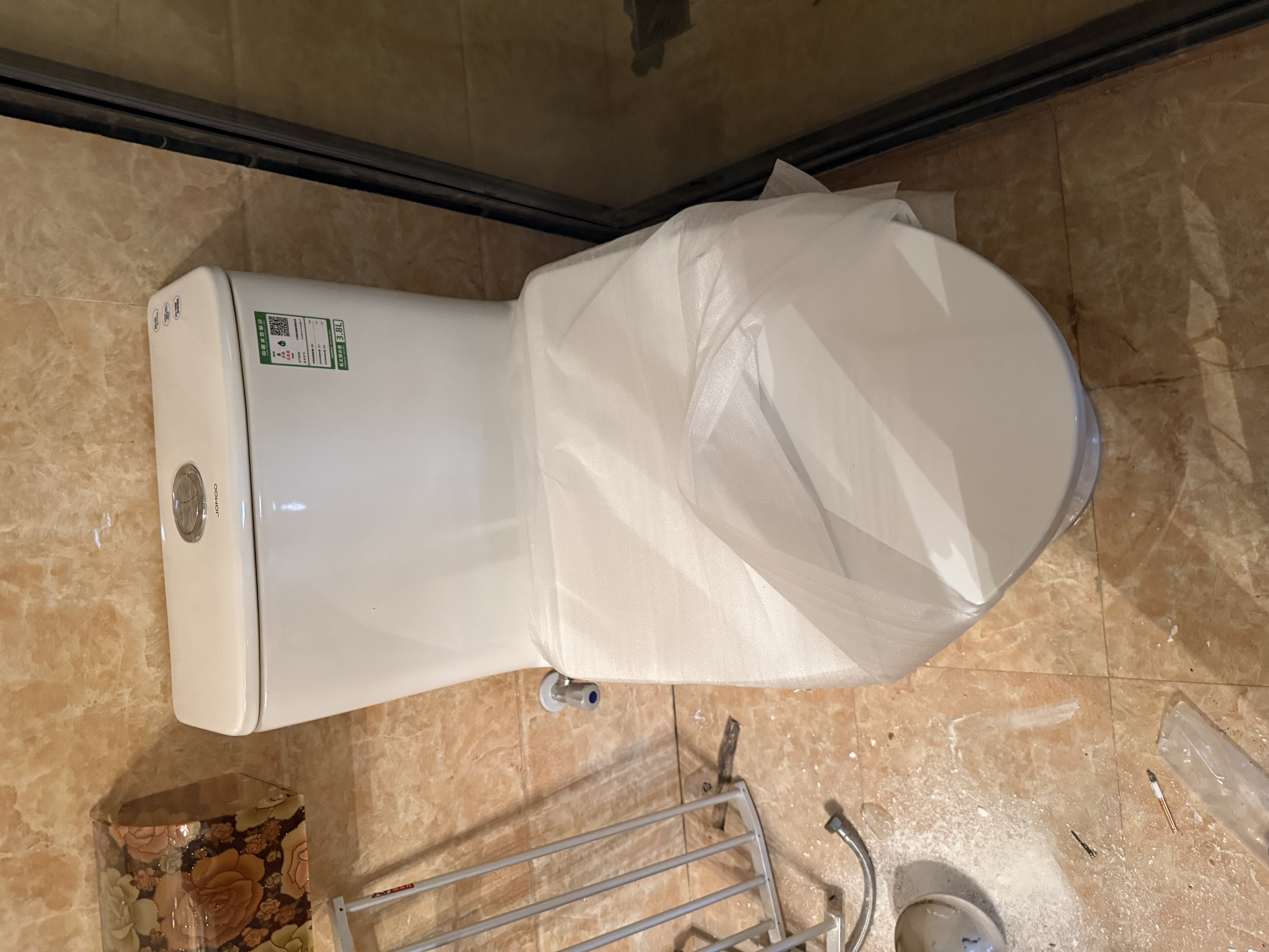 九牧（JOMOO）马桶 家用虹吸式马桶大冲力节水坐便器 防臭瞬冲 易洁抗菌马桶 行业爆款-升级无棱内壁11370-400坑 实拍图