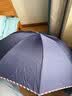 天堂伞 加大雨伞三折 经典商务伞格纹10骨加大雨伞男女 黑色 实拍图