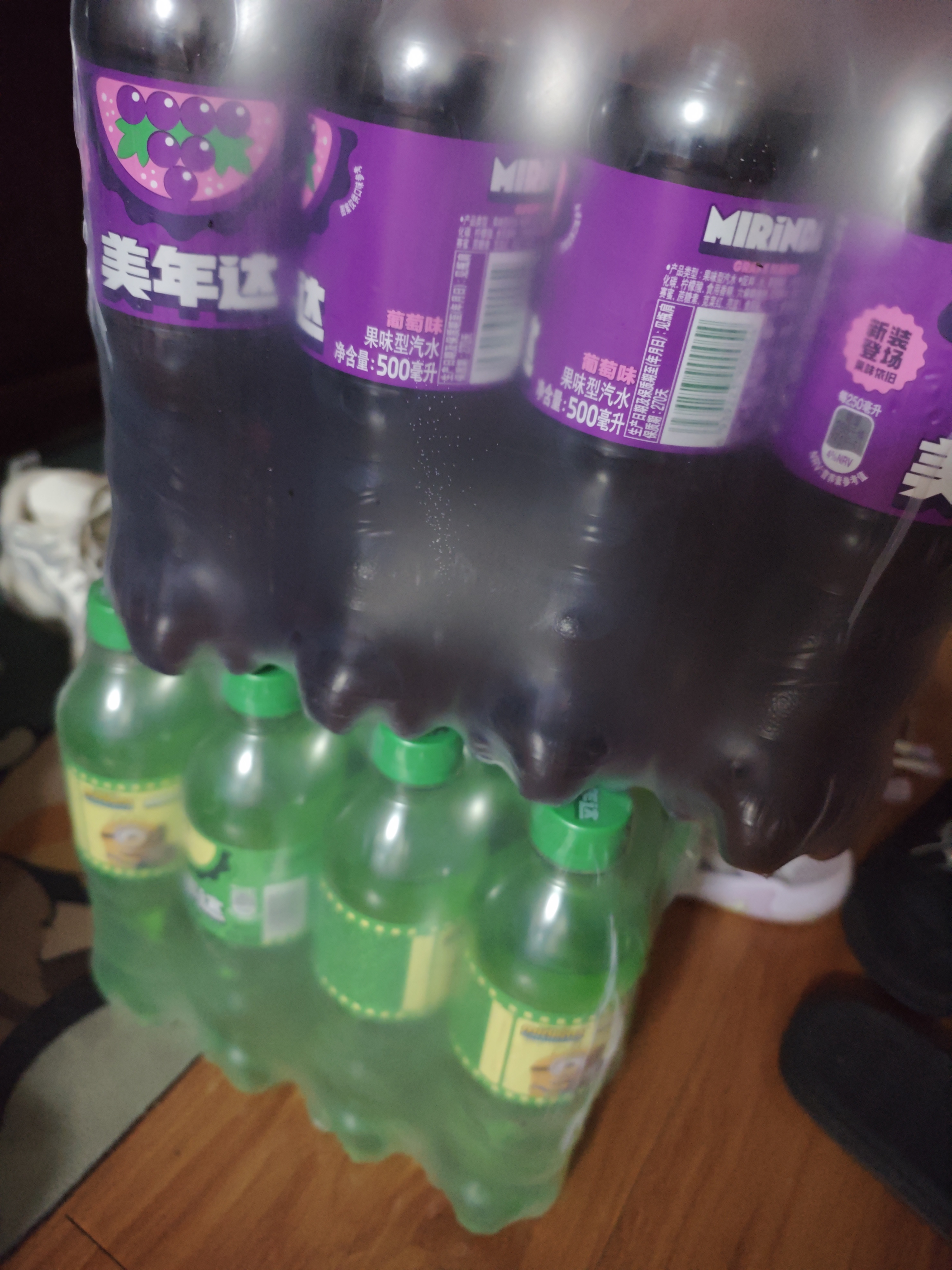 百事可乐美年达 Mirinda 葡萄味汽水碳酸饮料500ml*12瓶 整箱装 实拍图