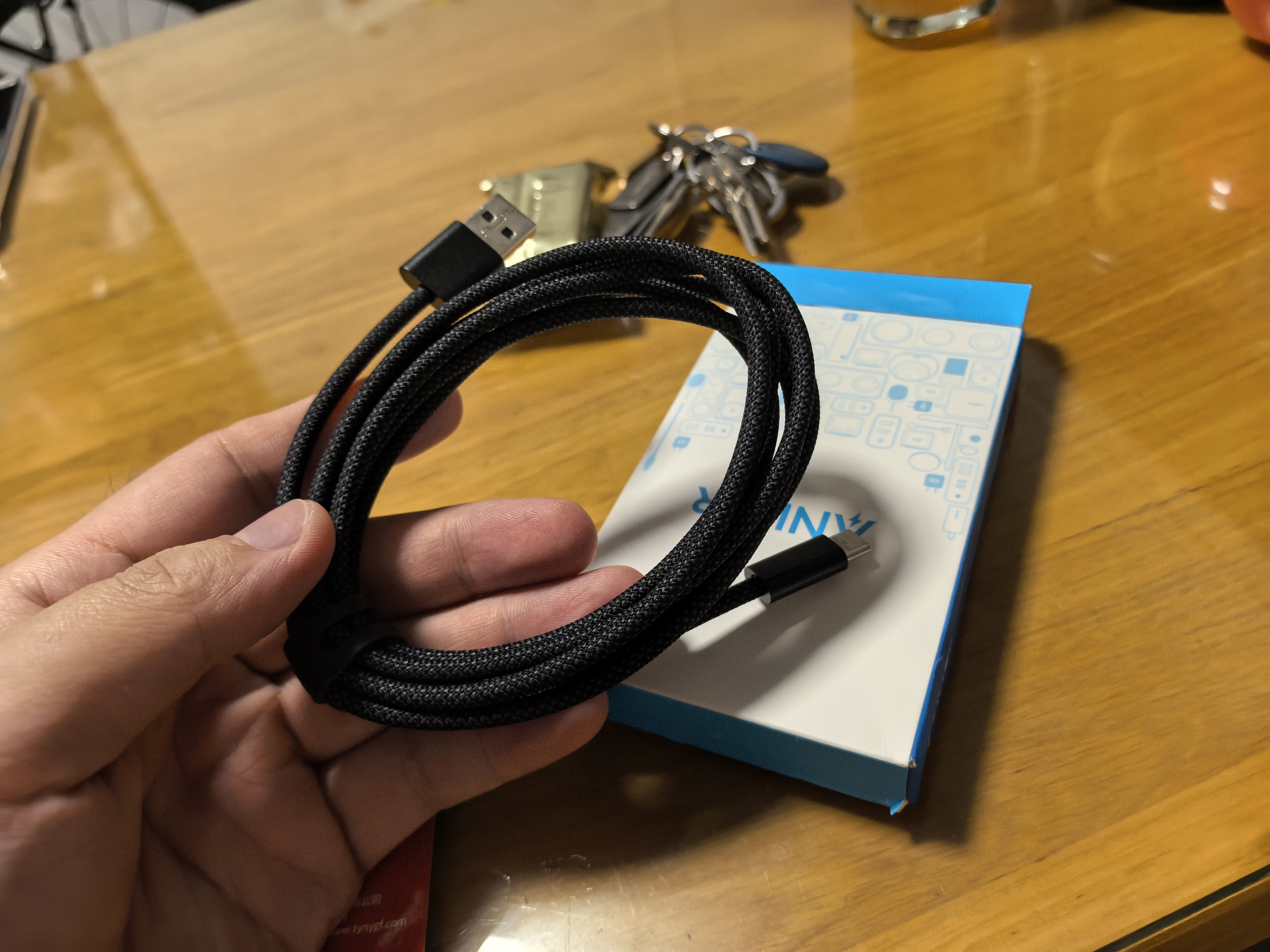 ANKER安克数据线100W快充华为荣耀兼容iPhone18平板小米USB转Type-C快充线支持车载Carplay抗脏线1.8m黑 实拍图