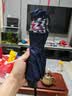 天堂伞 加大雨伞三折 经典商务伞格纹10骨加大雨伞男女 藏青 实拍图