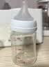 贝亲奶瓶 婴儿奶瓶 新生儿防胀气奶瓶 玻璃宽口径仿母乳亲喂感 160ml配SS+S+M 0-6个月 实拍图
