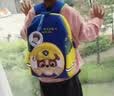 阿吖吖（AYAYA）幼儿园双肩包女儿童书包3-6岁卡通可爱轻便防泼水大中小班背包男 天蓝配黄色 实拍图