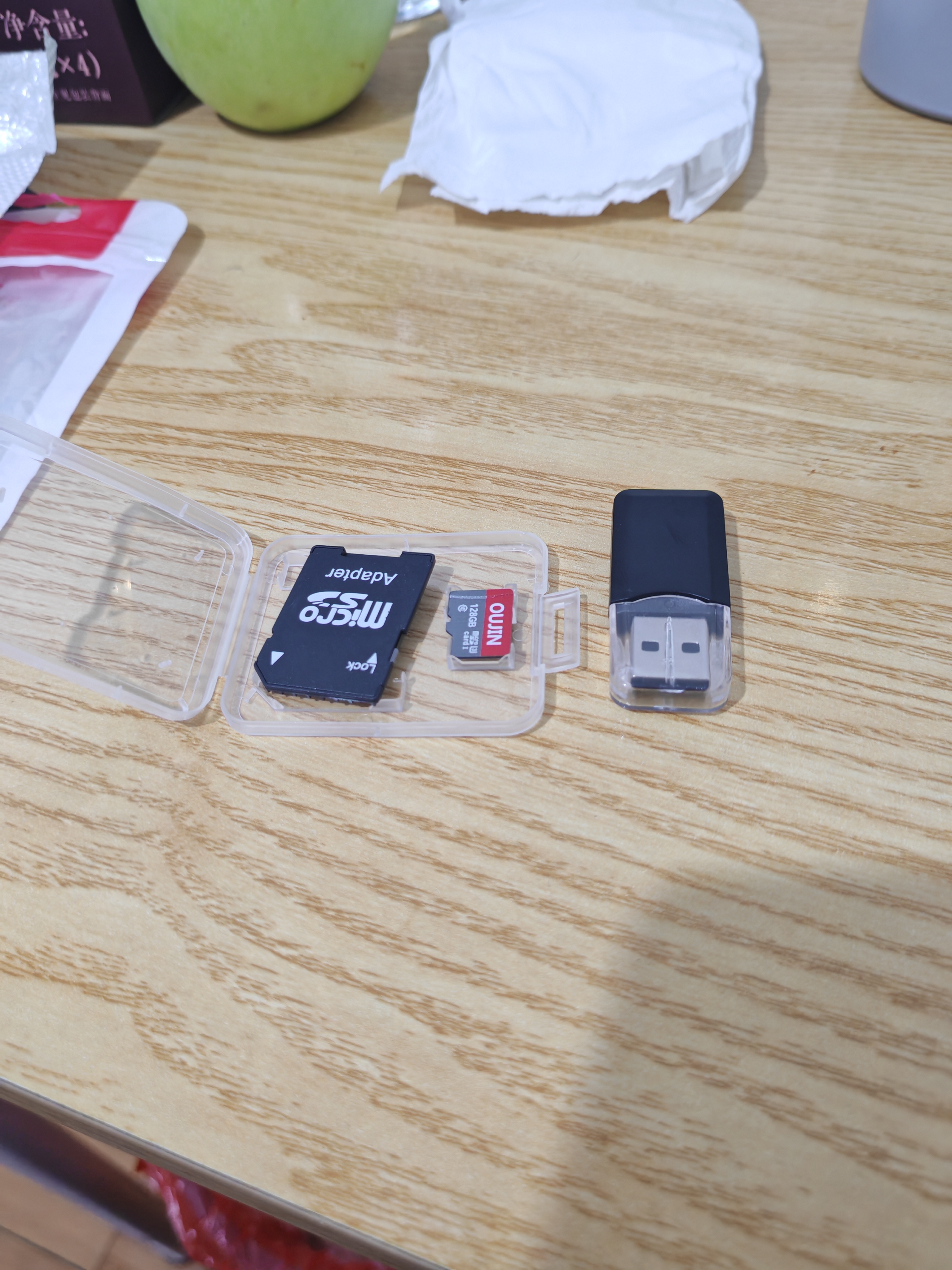 欧金内存卡1TB高速通用TF卡相机储存行车记录仪监控摄像头microSD卡 128GB+SD卡套+读卡器 实拍图
