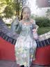 罗蒙女童明制汉服新式国风马面裙毕业演出服 汉服豆蔻绿套装 120 实拍图
