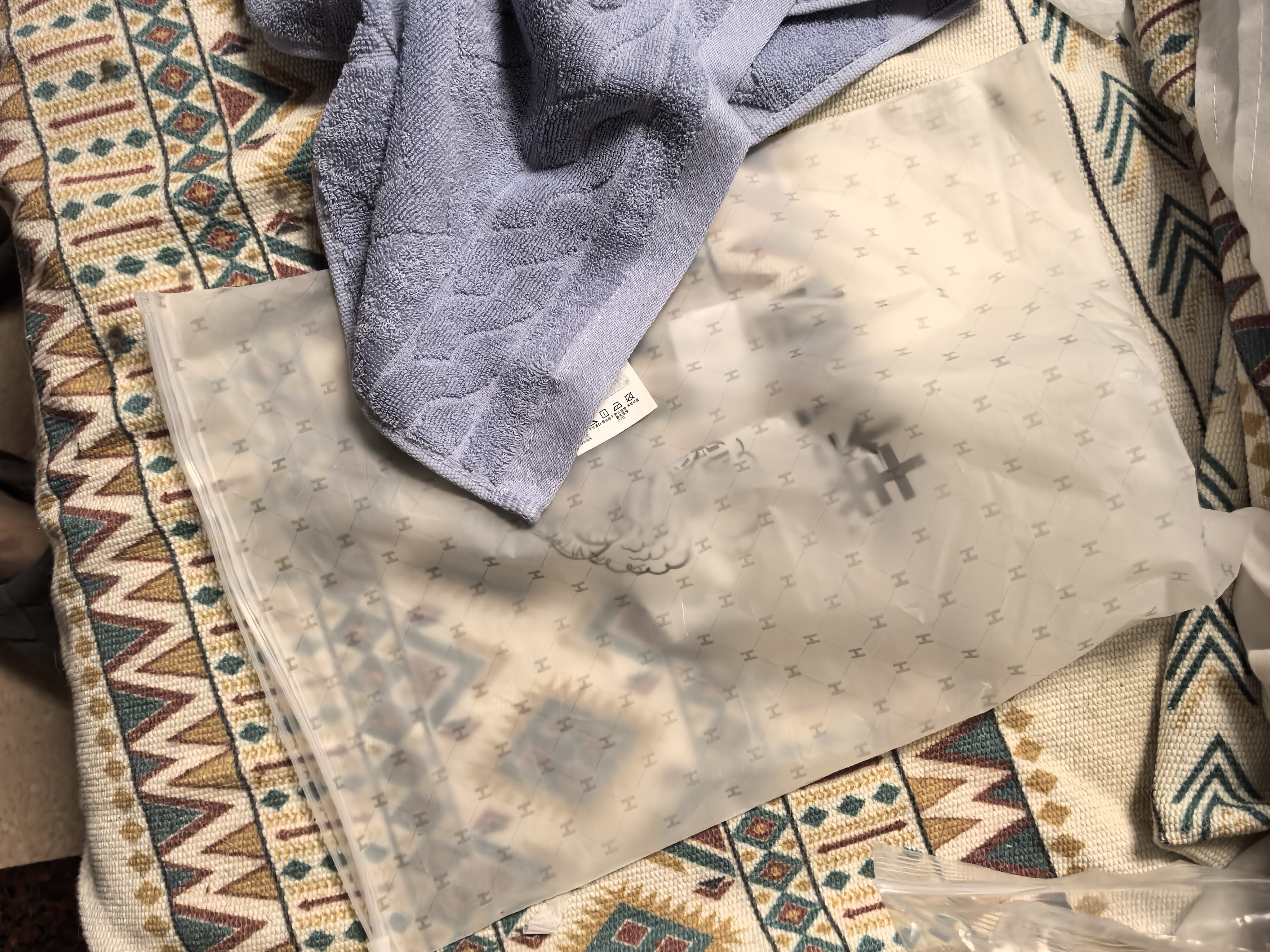 恒源祥床上枕巾纯棉100%加厚纯棉枕头毛巾蓝52*75cm(一对装) 实拍图
