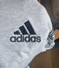 adidas纯棉休闲三条纹针织运动圆领正肩短袖T恤上衣男夏阿迪达斯   中麻灰   M 实拍图