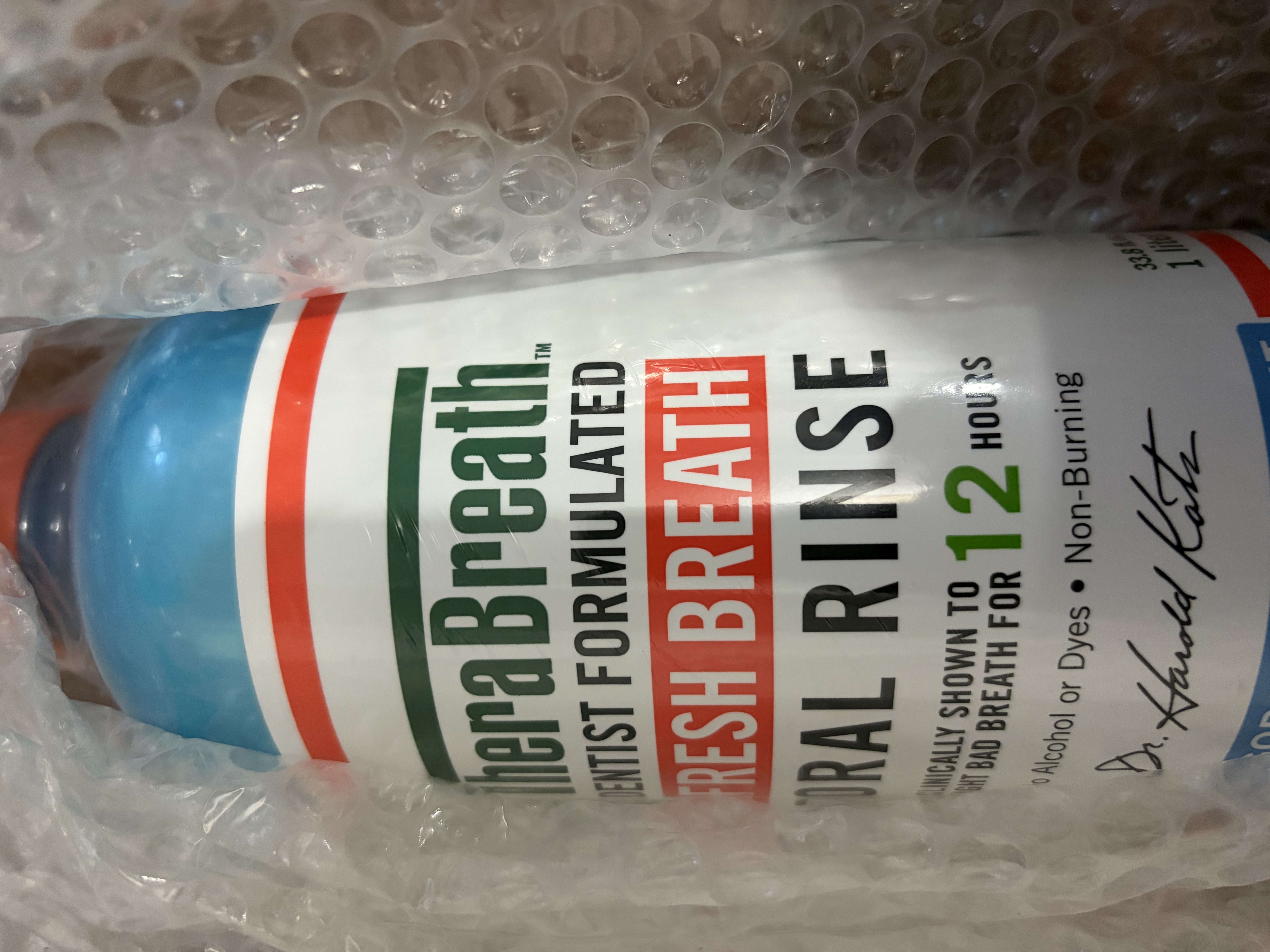 TheraBreath漱口水清新口气冰凉薄荷大容量1000ml 减少细菌0酒精 实拍图