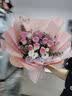 馨仪教师节鲜花速递玫瑰向日葵康乃馨花束送女友老婆生日礼物同城配送 11朵粉玫瑰混搭花束 实拍图