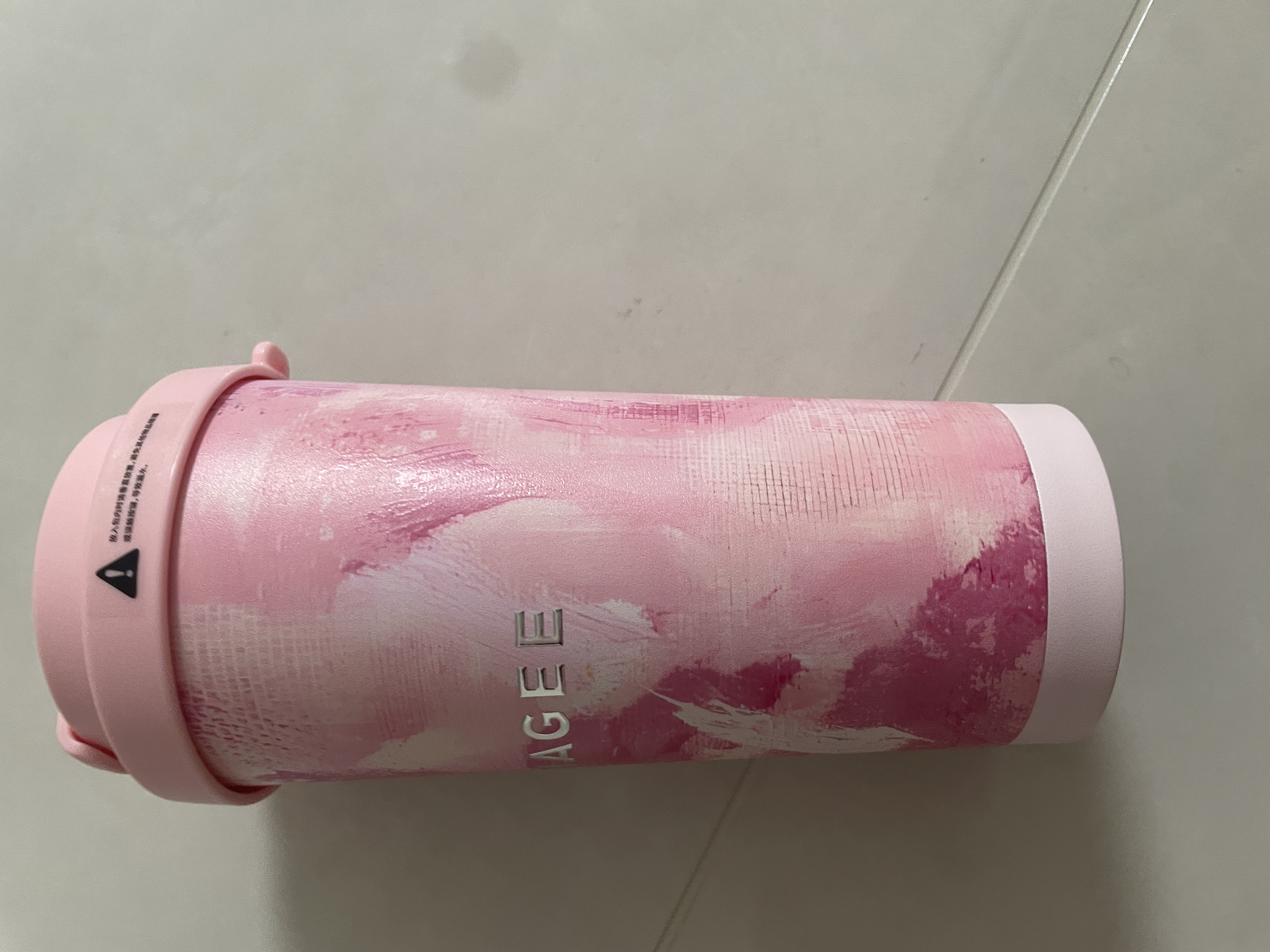 霸王茶姬（CHAGEE）保温杯316不锈钢咖啡吸管杯冰水杯子生日礼物萌宠泡泡杯田园猫 实拍图