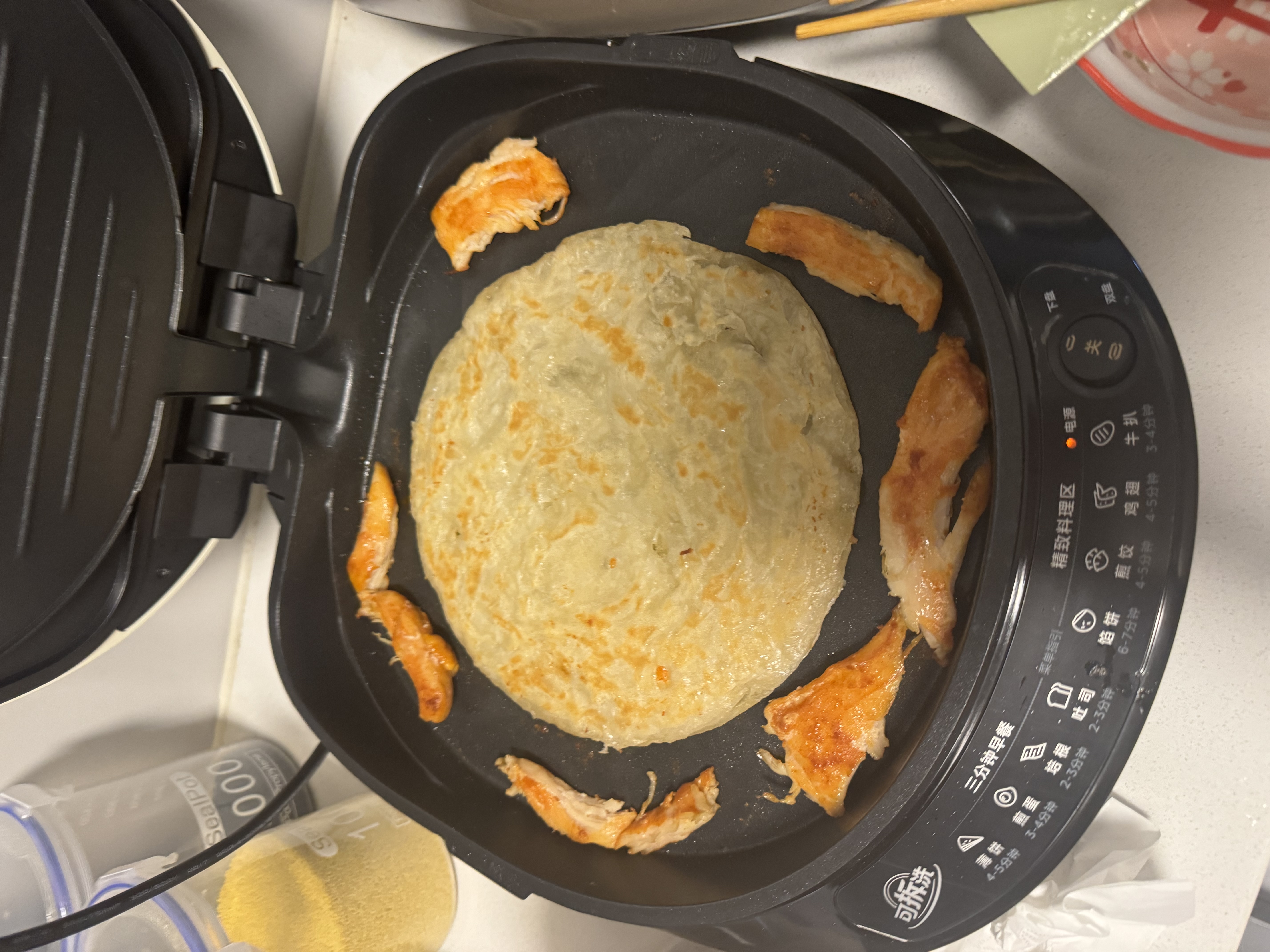 美的（Midea）电饼铛家庭用双面加热上下盘可拆洗煎饼铛煎烤机烙饼锅早餐机加深烤盘大火力大尺寸电饼档JKC3078 实拍图