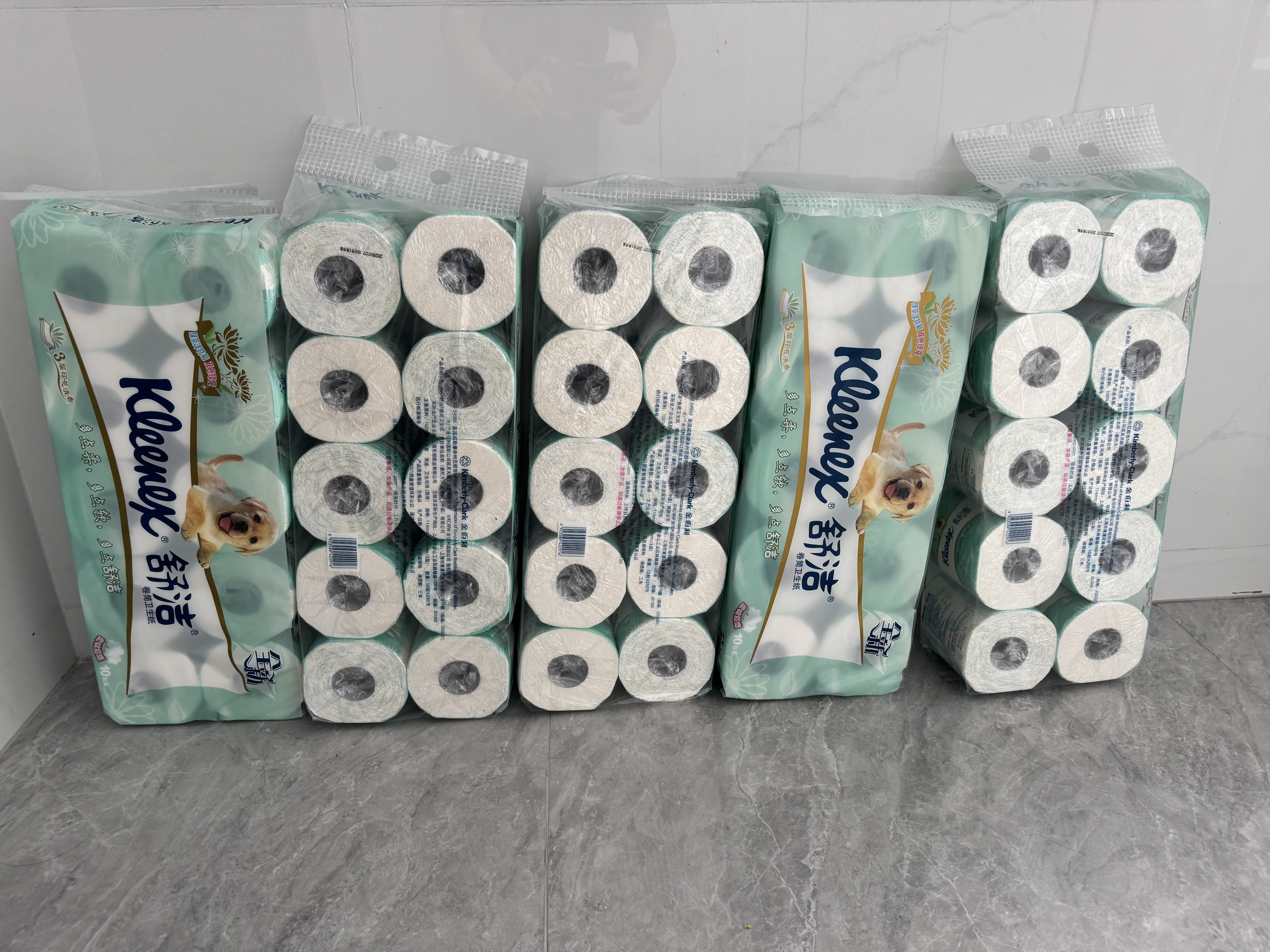 舒洁（Kleenex）舒洁卷纸卫生纸绿茶洋甘菊清香印花有芯卷纸3层*50卷厕纸 实拍图