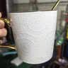 松发瓷器陶瓷杯子家用办公室咖啡杯水杯女生大容量情侣马克杯 白色 实拍图