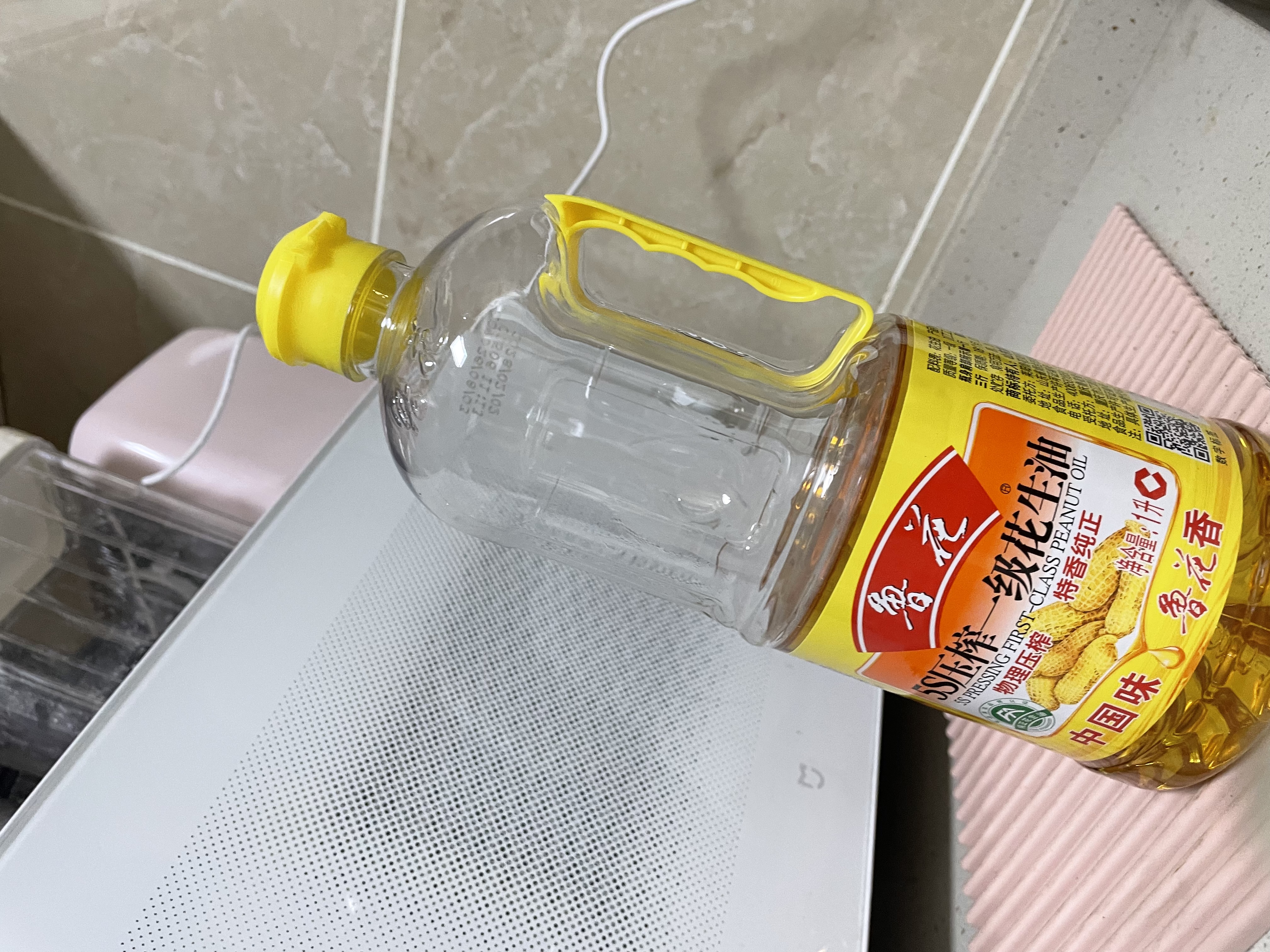 鲁花 【保真花生油】食用油 5S 物理压榨 压榨一级 花生油1L 实拍图