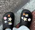 名创优品（MINISO）洞洞鞋男女款EVA夏外穿沙滩凉鞋防滑踩屎感包头情侣 黑色+海星 实拍图