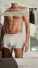 Calvin Klein内衣男士三条装ck低腰舒适棉质透气贴身防夹臀四角裤平角内裤男 U2664998-太空黑/月光白/椰青灰 3条 L 实拍图