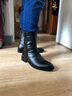 YDL.LAORT新款秋冬款青年 男靴韩版英伦高帮马丁靴男士中筒靴尖头皮靴子 鞋 秋款(网纱)增高版 40 实拍图