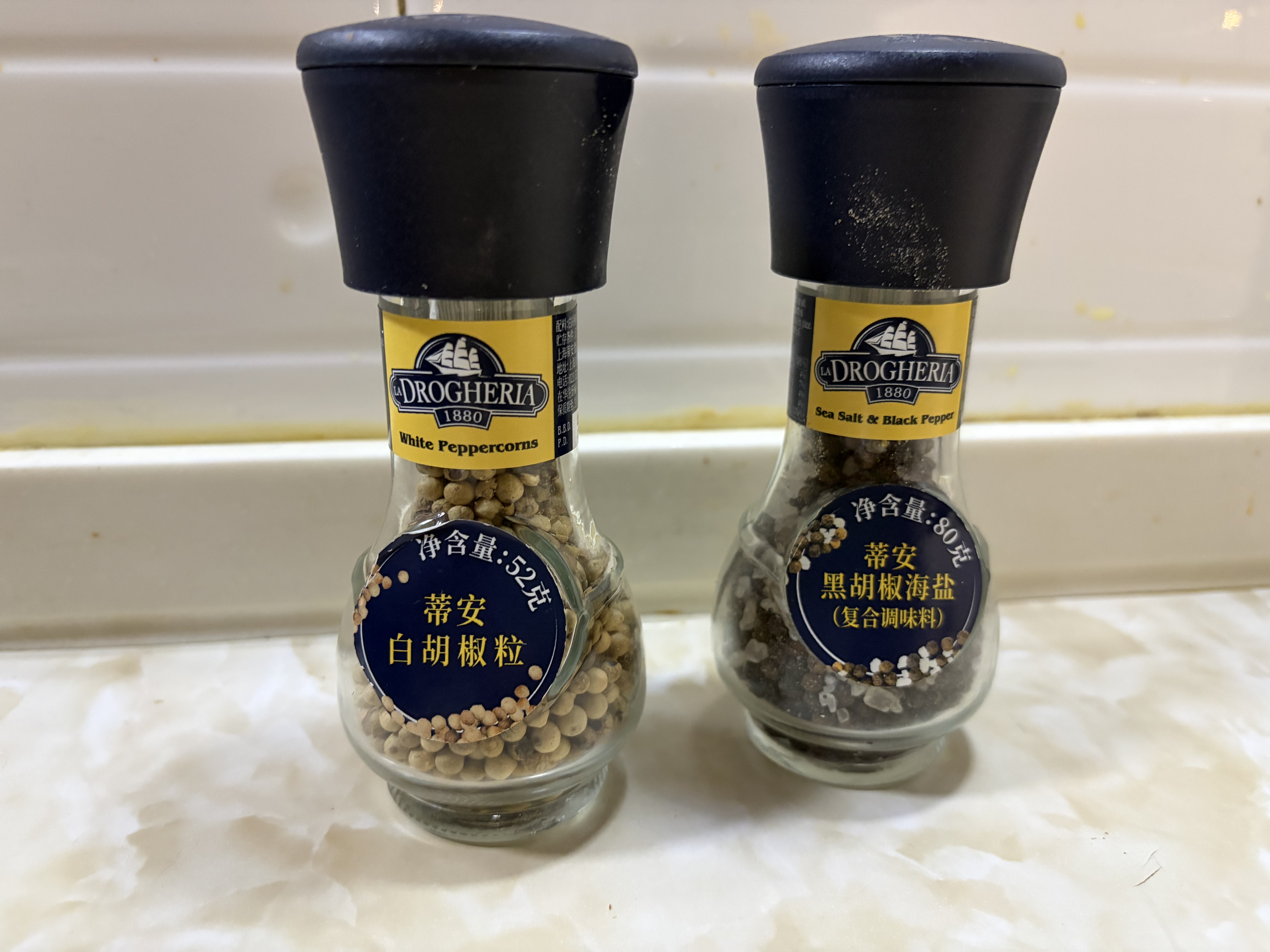 蒂安D&A白胡椒粒研磨瓶52g/瓶意大利进口西餐牛排意面烧烤香辛料 实拍图