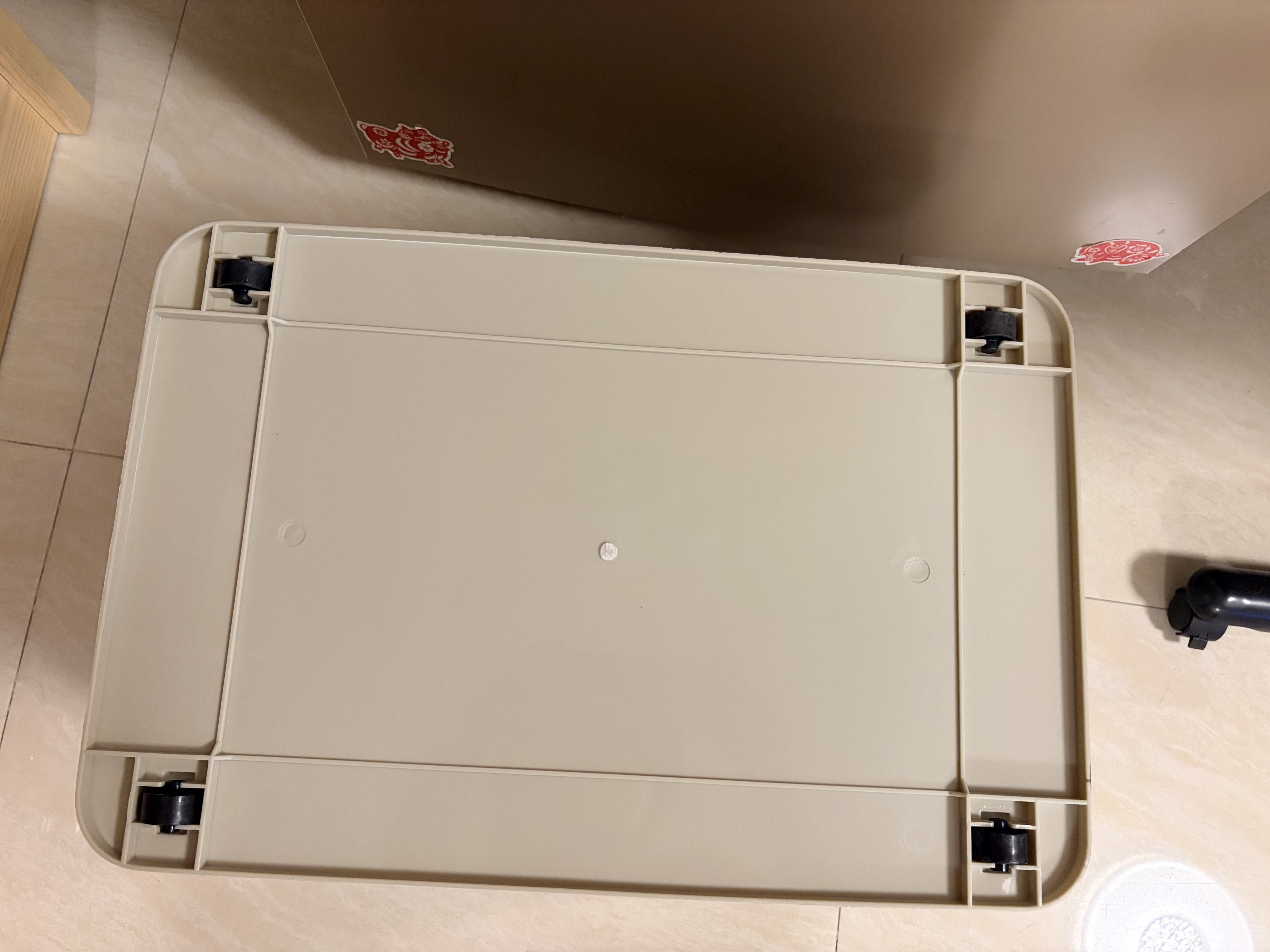 箱居塑料收纳箱大号衣物整理箱搬家箱储物箱带轮特大号玩具被子打包箱 加大号120#带滑轮【55*37*30】 实拍图
