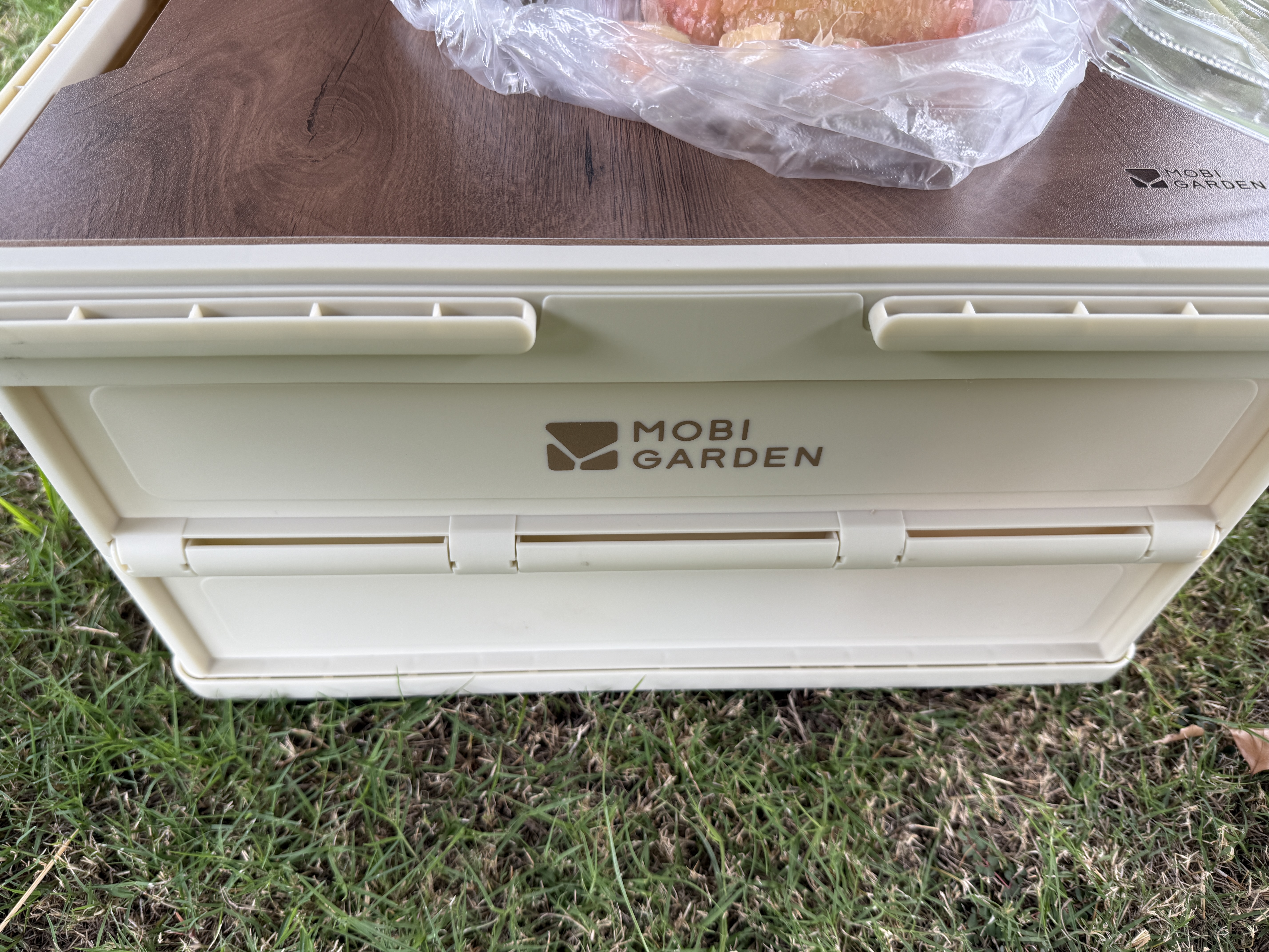 牧高笛（MOBIGARDEN）睿纳30L收纳箱 户外露营车载折叠可手提储物箱 NX23685005 月影白 实拍图