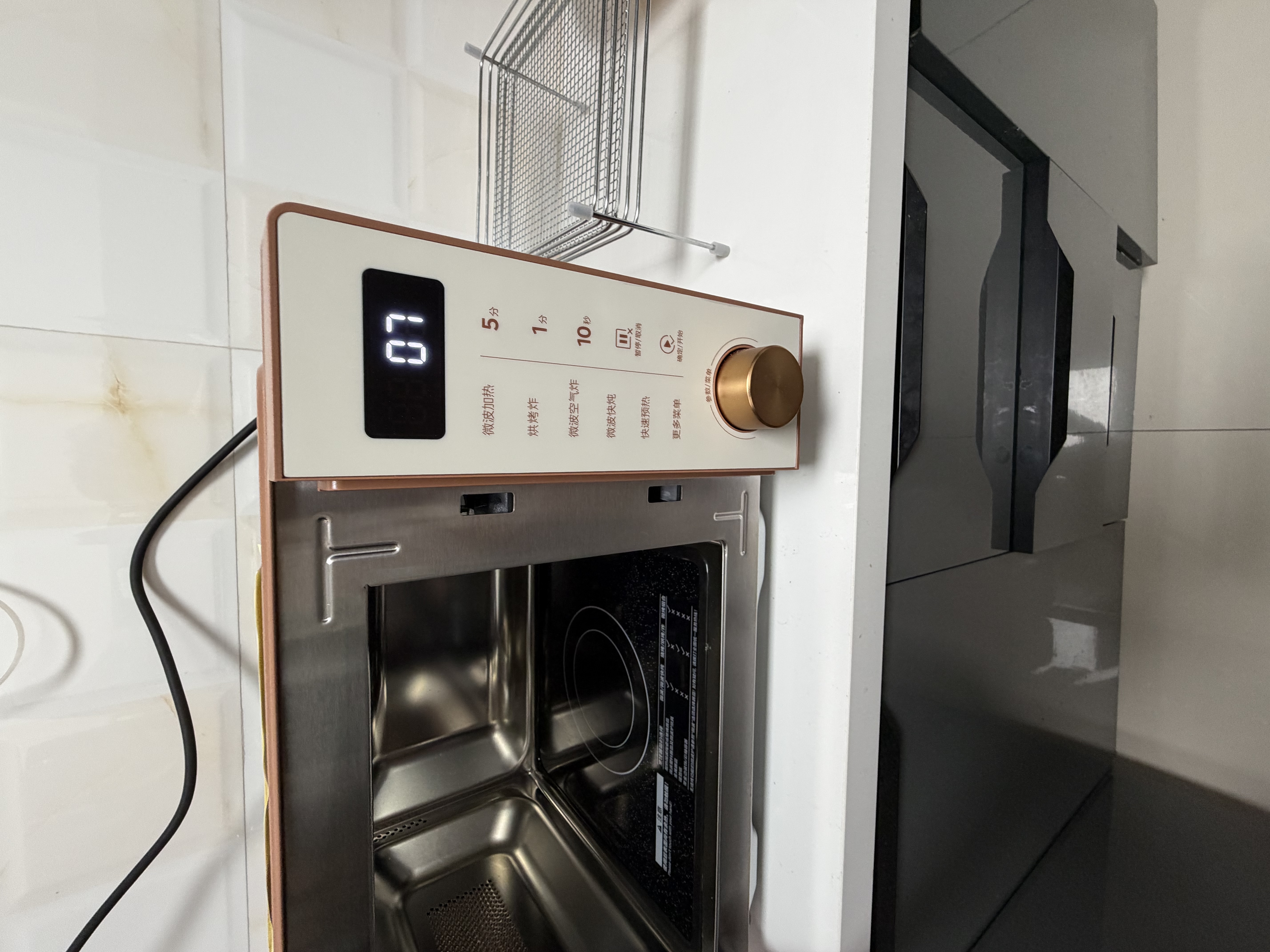 美的（Midea）【重磅新品】2026新款小滋味微烤炸炖一体机家用变频微波炉烤箱空气炸锅不锈钢内胆23L复古F23G4 实拍图